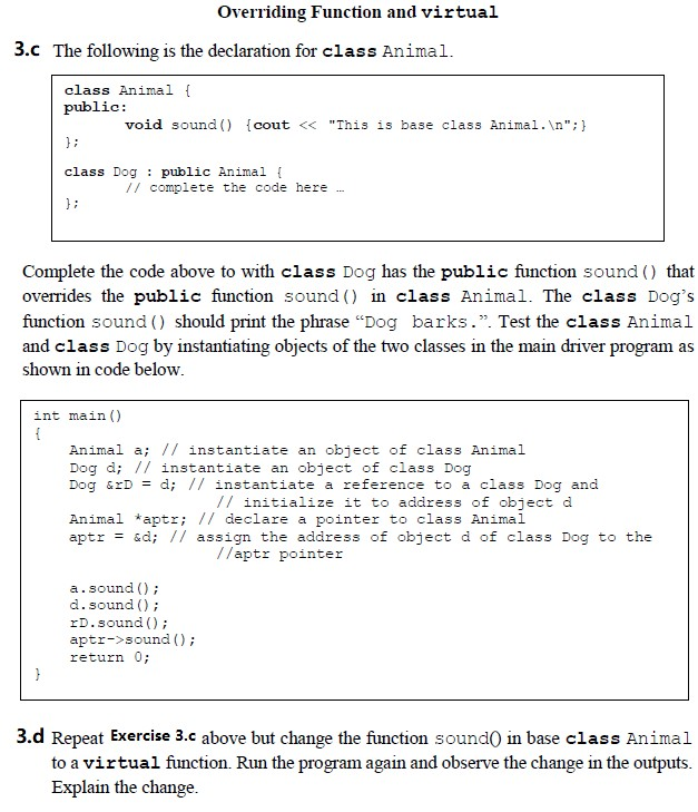 Solved C Programming Lab Exercise 09 Inheritance Friend Chegg Com