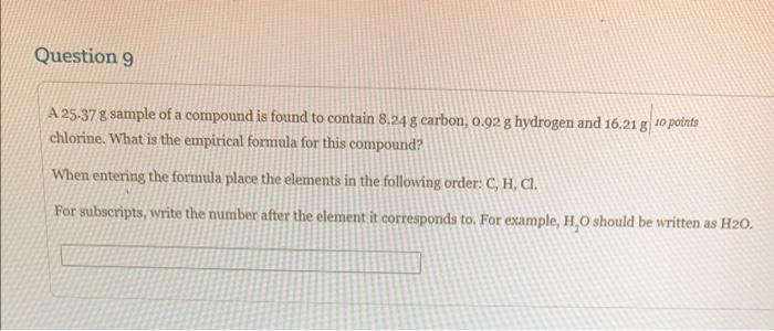 Solved A 25.37 g sample of a compound is found to contain | Chegg.com
