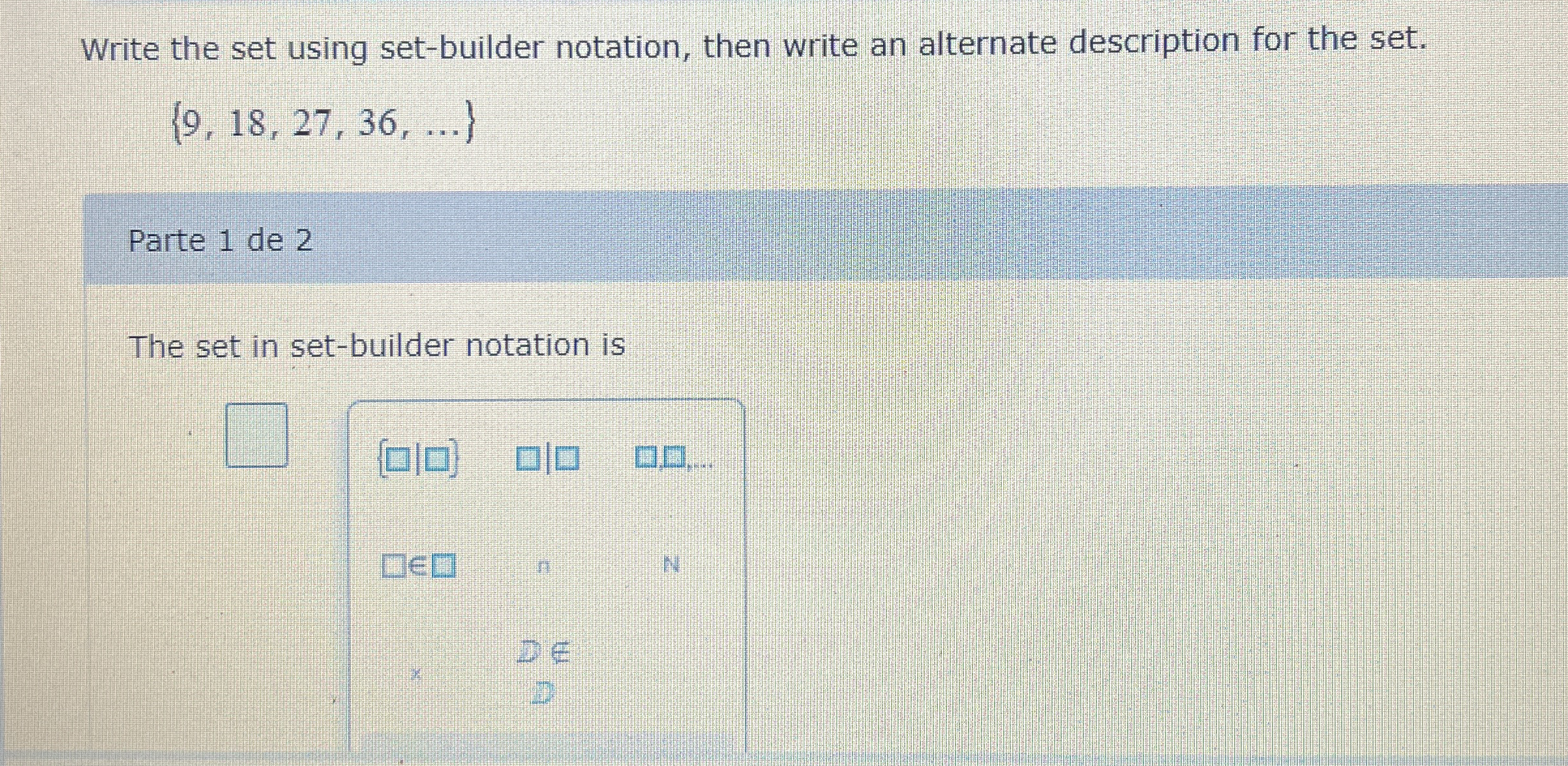 Solved Write the set using set-builder notation, then write | Chegg.com