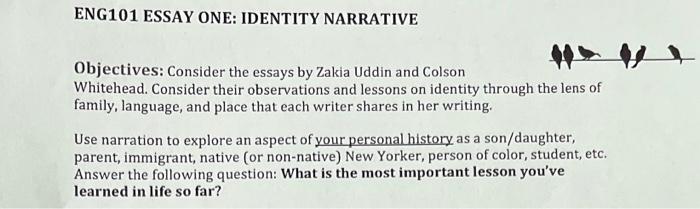 identity narrative essay examples