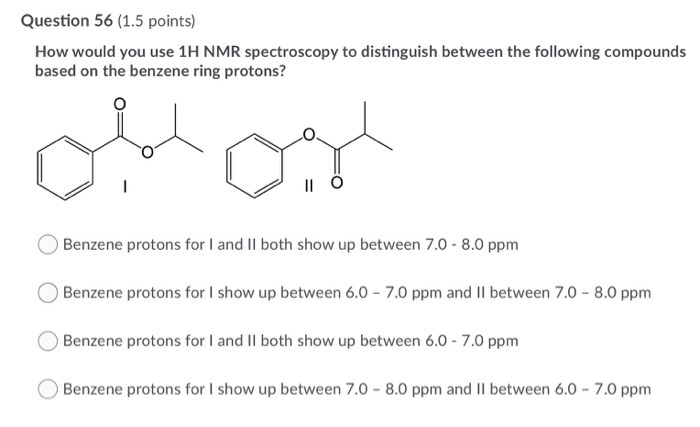 Solved Question Points How Would You Use H Nmr Chegg Com