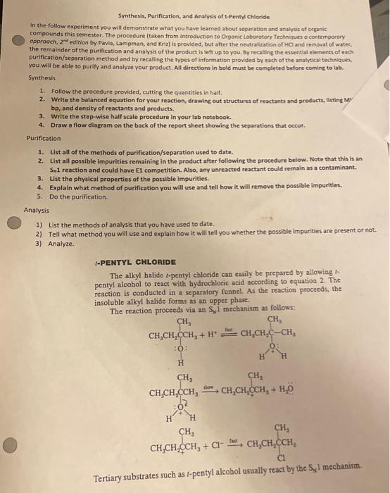 Solved In a 125mL separatory funnel, place 22 mL (density
