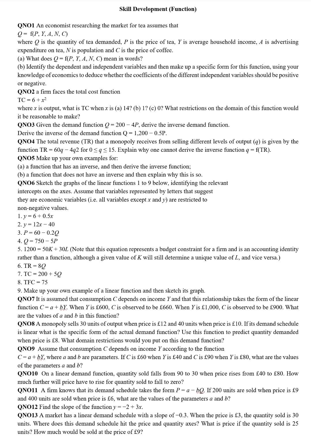 Solved Skill Development Function Qno1 An Economist Chegg Com