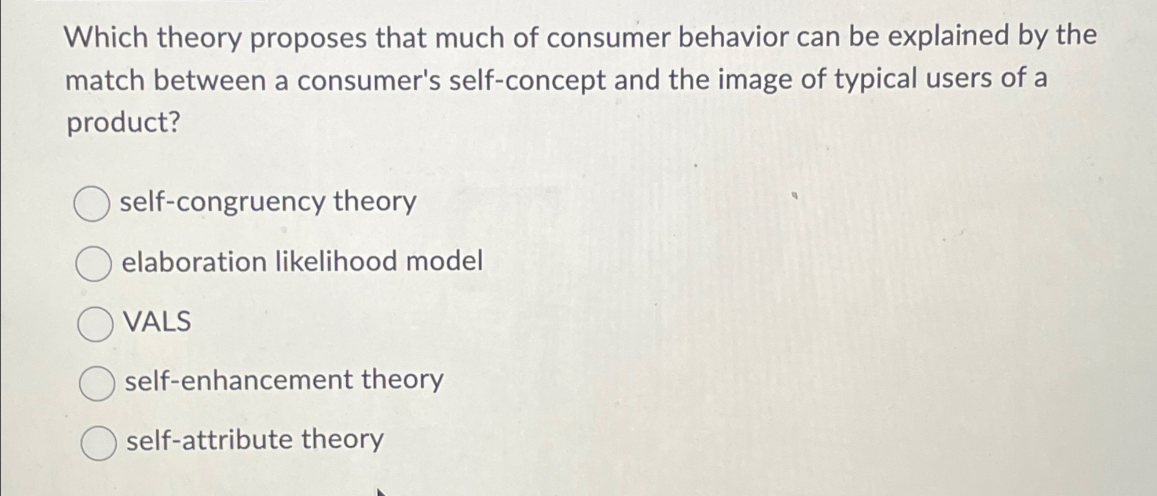 Solved Which Theory Proposes That Much Of Consumer Behavior | Chegg.com