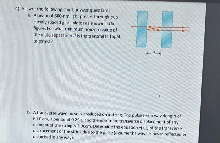 Solved 4) Answer The Following Short Answer Questions: A. A | Chegg.com