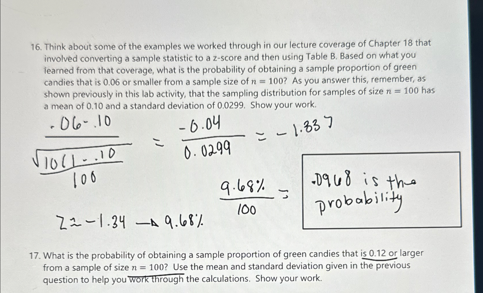 Solved Think about some of the examples we worked through in | Chegg.com
