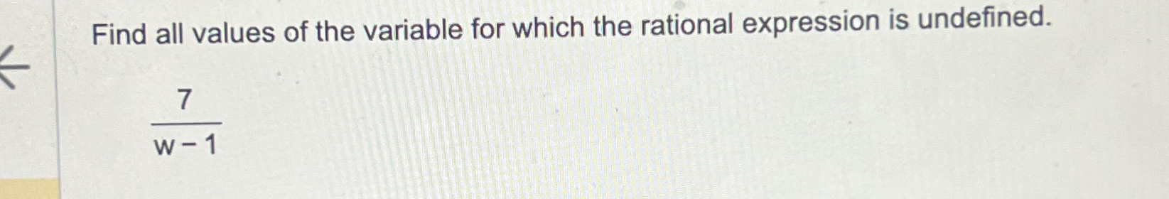 Solved Find all values of the variable for which the | Chegg.com