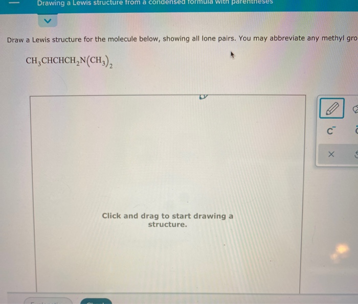 Solved draw the Lewis structure for the molecule below, | Chegg.com