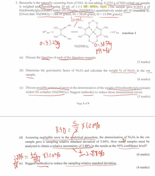 Solved 3. Bunsenite is the naturally occurring form of NiO. | Chegg.com