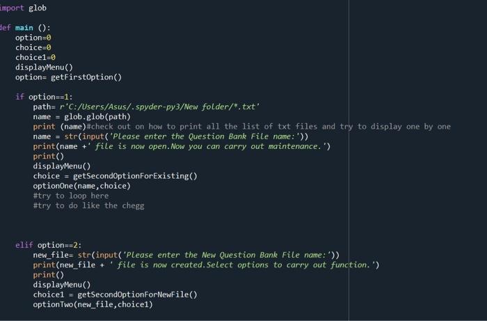hi, im having trouble with my python code for a | Chegg.com