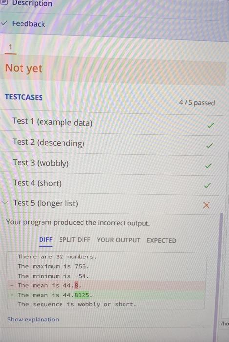 Solved Task 1 - Building and Using Methods A The final due | Chegg.com