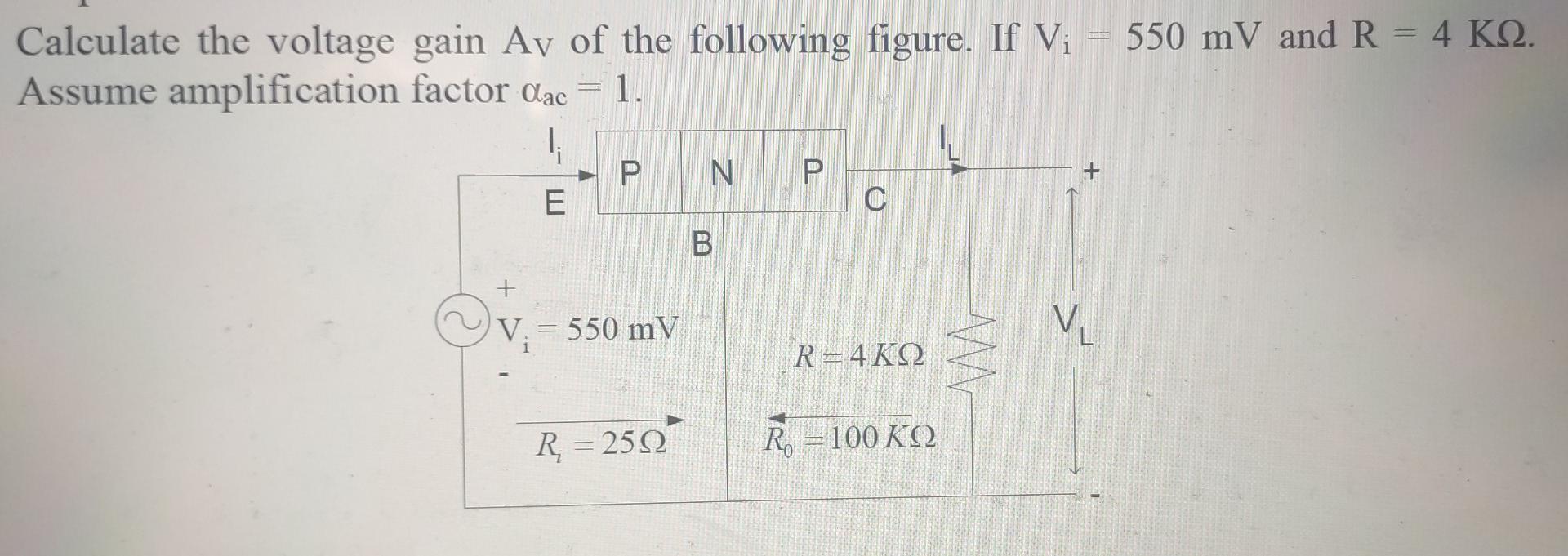 Solved Calculate the voltage gain Ay of the following | Chegg.com