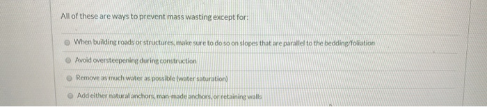 Solved Which of the following rocks would most likely be the | Chegg.com