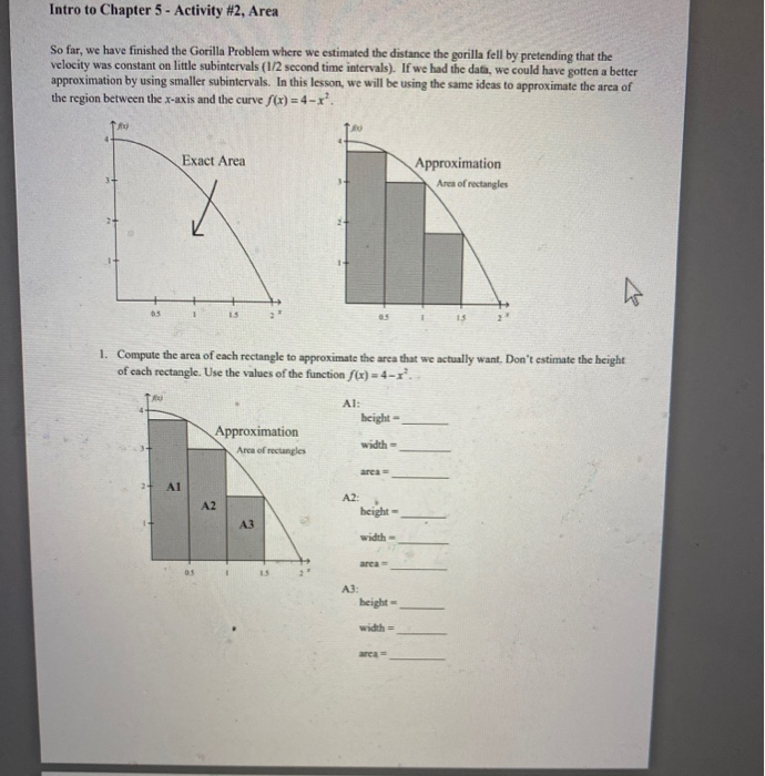 Solved 2. Now compute the total area of all three | Chegg.com