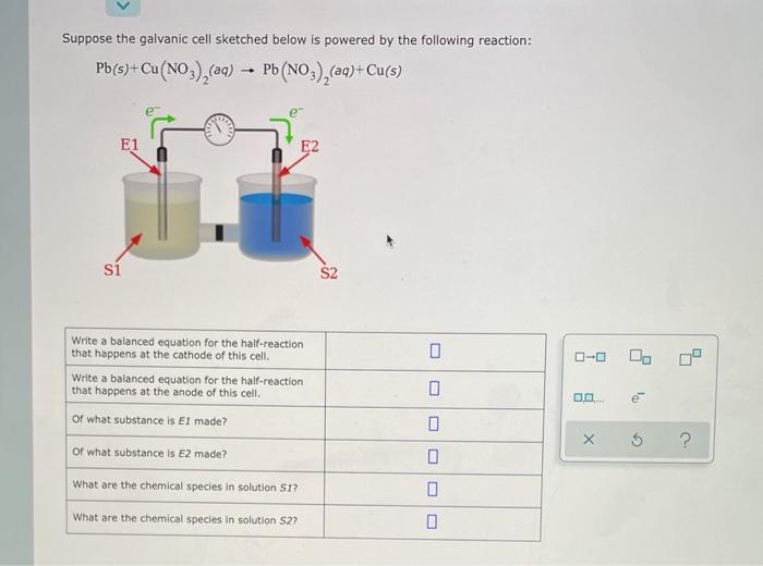 Solved Suppose the galvanic cell sketched below is powered | Chegg.com