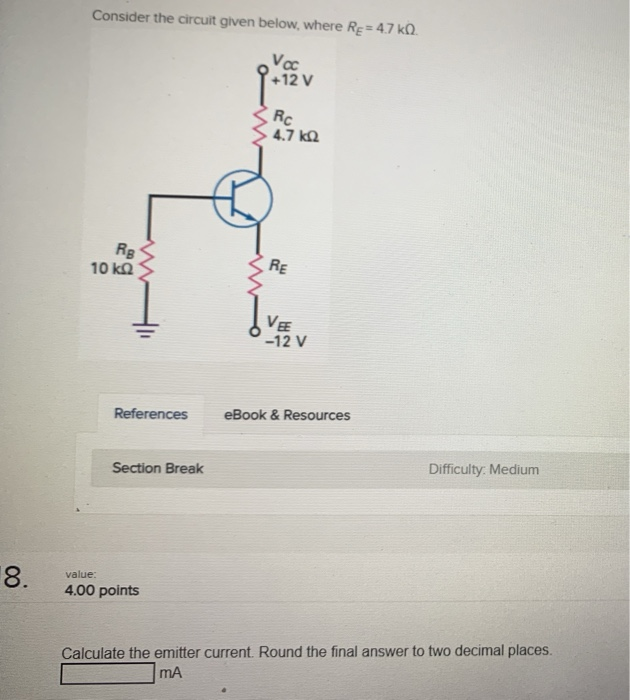 Solved Determine the point for the circuit given below, | Chegg.com