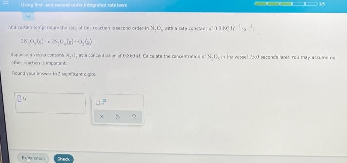 Solved Using first and second order integrated rate laws At | Chegg.com