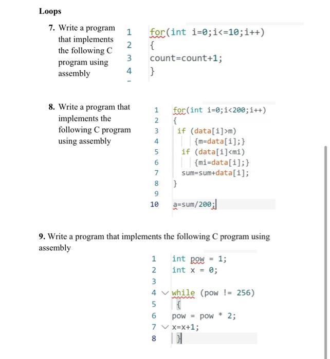 Solved Loops 7. Write A Program That Implements The | Chegg.com