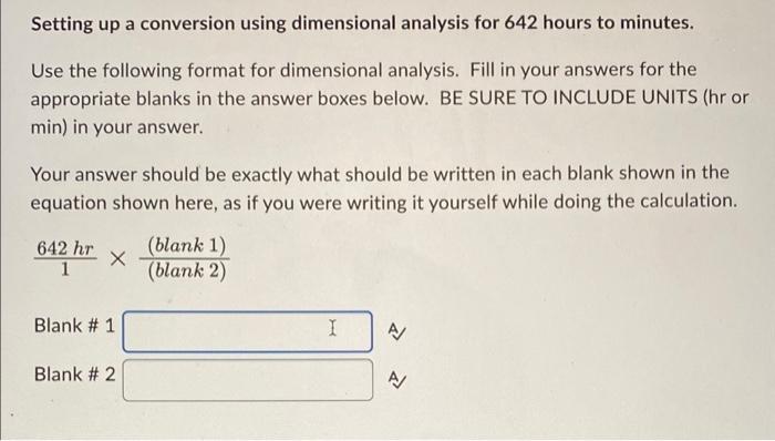 Solved Setting up a conversion using dimensional analysis | Chegg.com