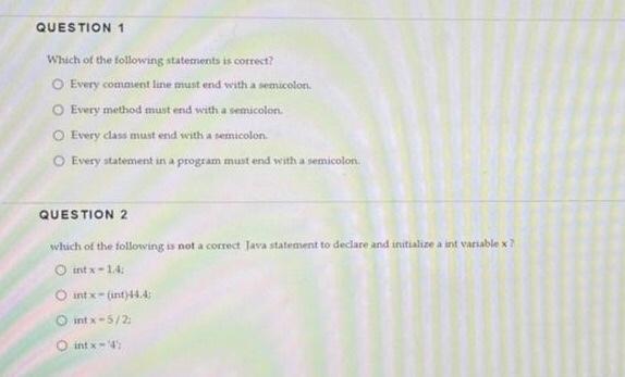 Solved QUESTION 1 Which of the following statements is | Chegg.com