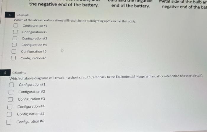 Solved \#1: A wire touches the \#2: The tip of the bulb | Chegg.com