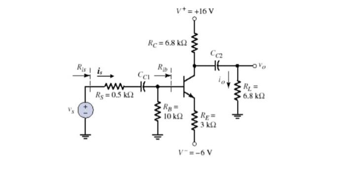 Solved For the transistor in the circuit below, the | Chegg.com