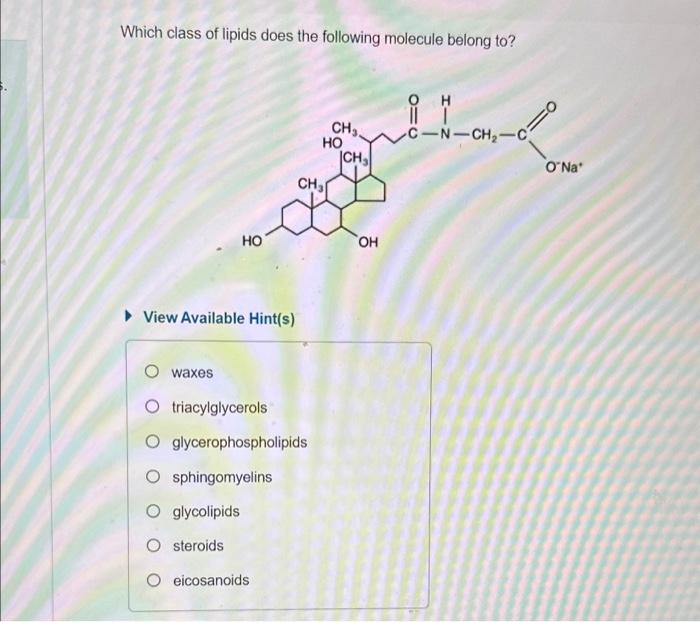 Which Class of Lipids Does This Molecule Belong To-Chemistry Simplified