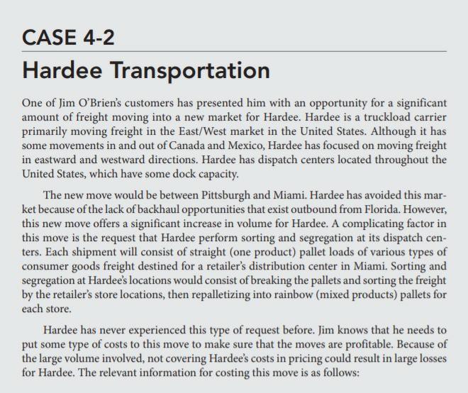 hardee transportation case study