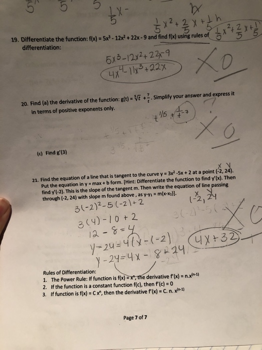 Solved 19 Differentiate The Function F X 5x 12x Chegg Com