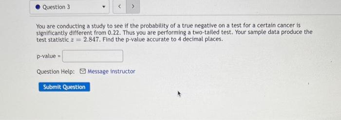 Solved You are conducting a study to see if the probability | Chegg.com