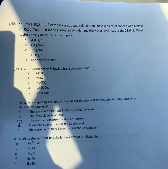 Cylin 20.0 Solved: You Graduated Water Have ... ML Of 58. A In