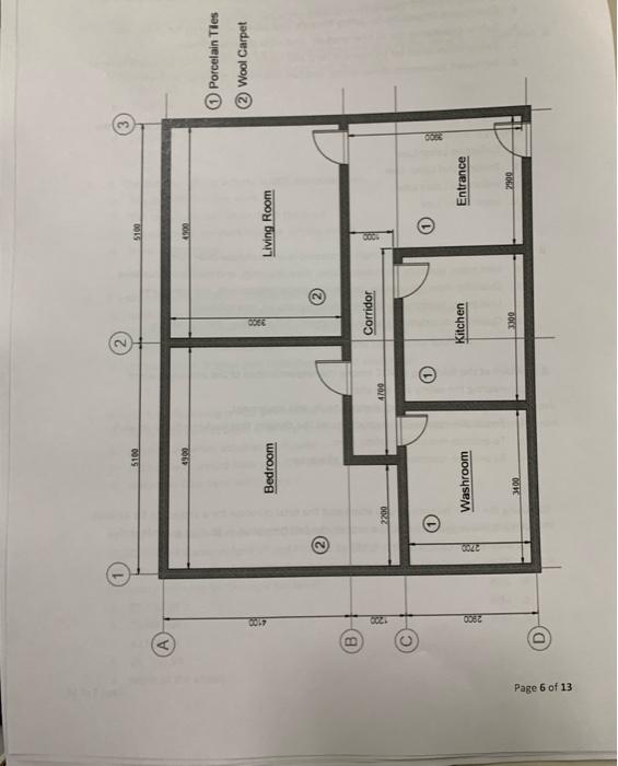 Solved Referring to the attached floor plan, prepare a | Chegg.com
