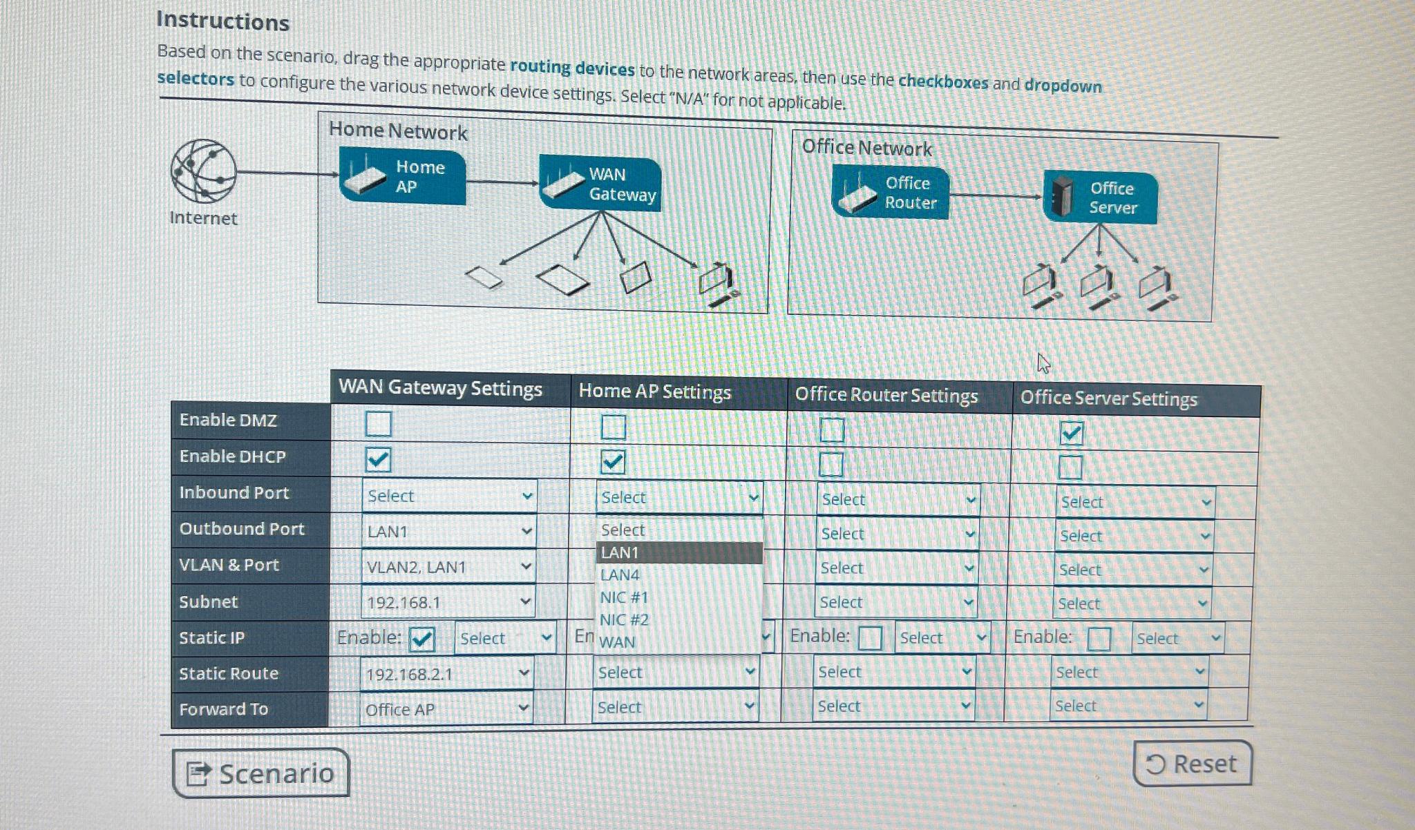 Solved InstructionsBased on the scenario, drag the | Chegg.com