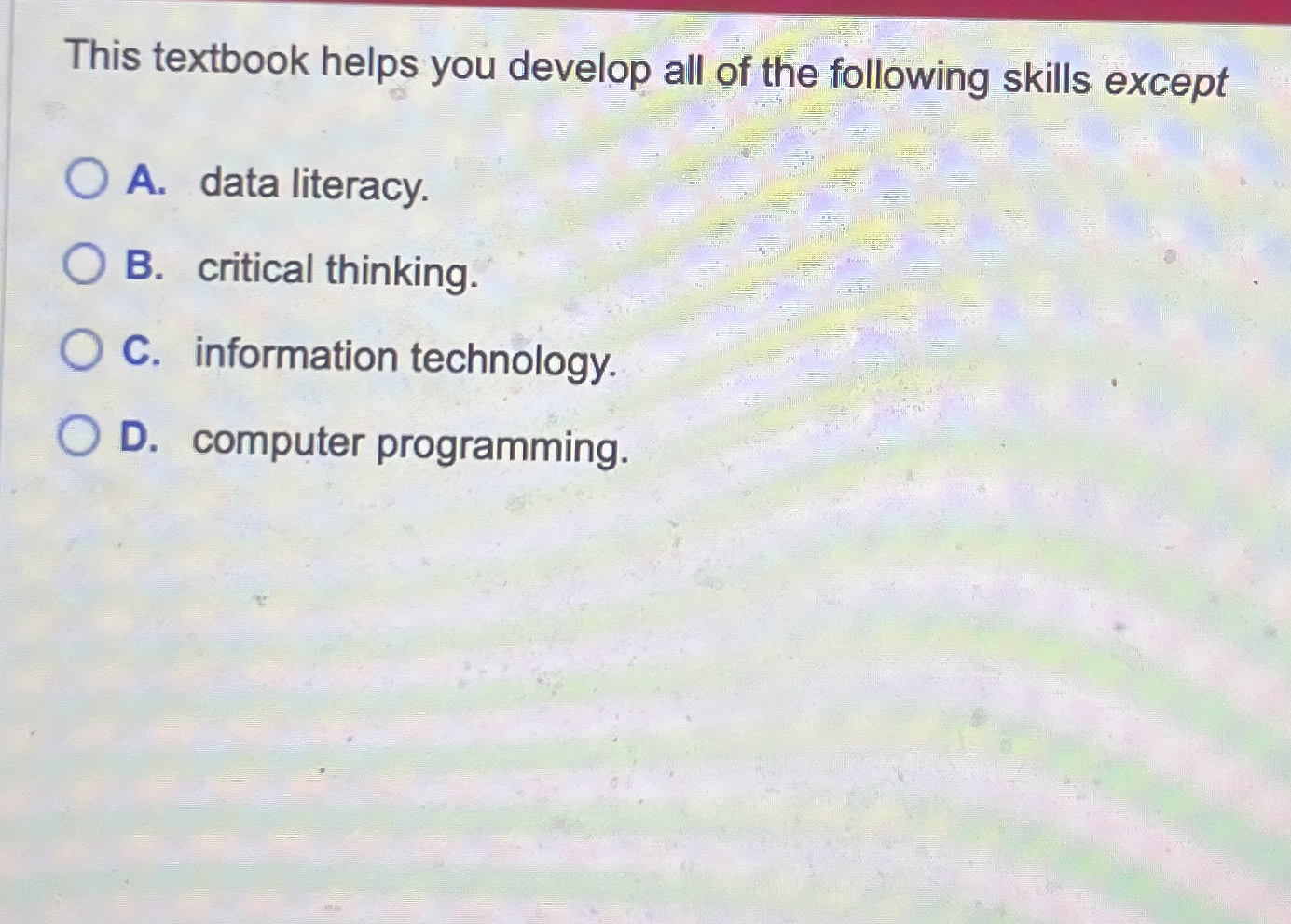 Solved This textbook helps you develop all of the following | Chegg.com