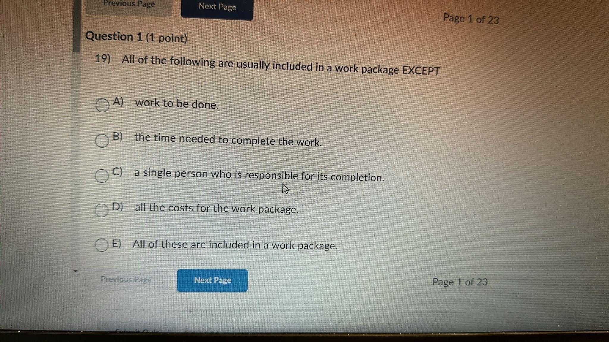 Solved Previous PageNext PagePage 1 ﻿of 23Question 1 (1 | Chegg.com