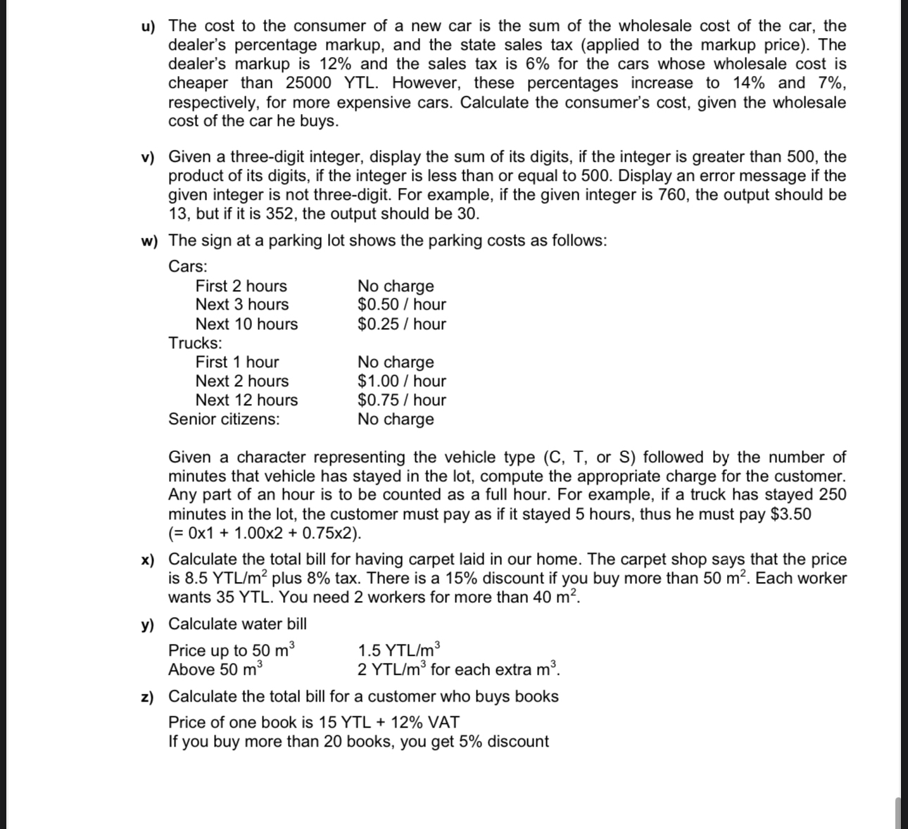 u) ﻿The cost to the consumer of a new car is the sum