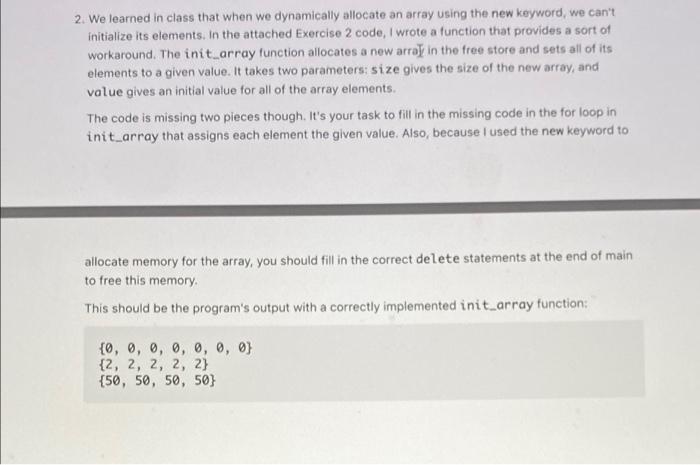 Solved 2. We learned in class that when we dynamically | Chegg.com