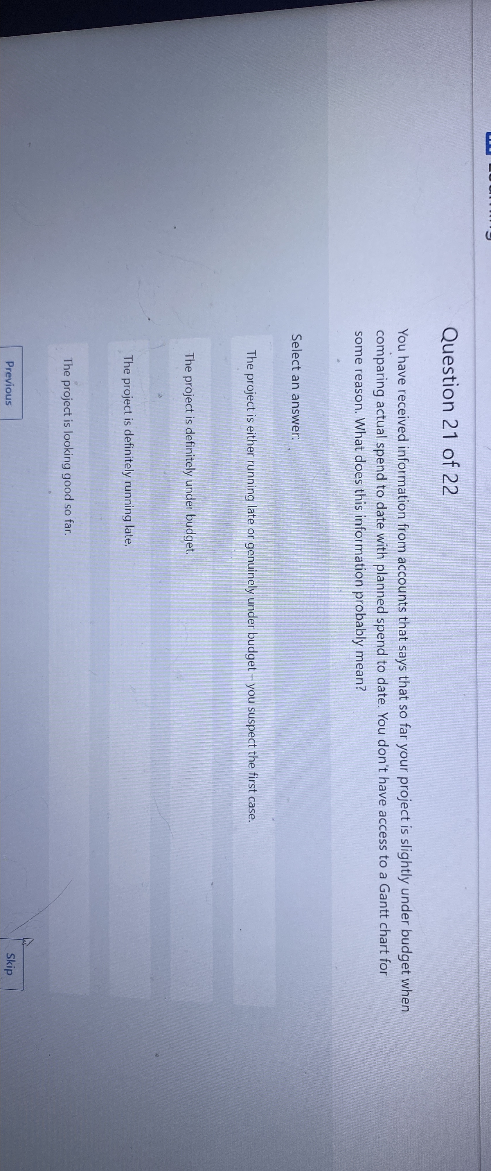 Solved Question 21 ﻿of 22You have received information from | Chegg.com
