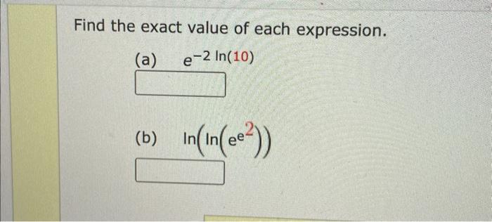Solved Find the exact value of each expression. (a) | Chegg.com