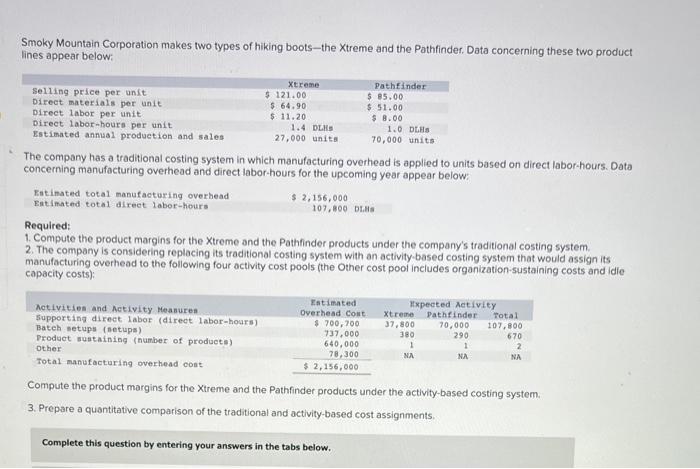 Solved 1 Compute The Product Margins For The Xtreme And The 5605