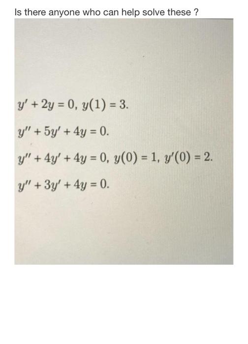 Solved Is there anyone who can help solve these? | Chegg.com