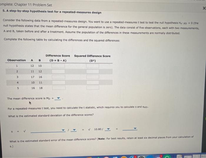 Solved omplete: Chapter 11 Problem Set 5. A step-by-step | Chegg.com