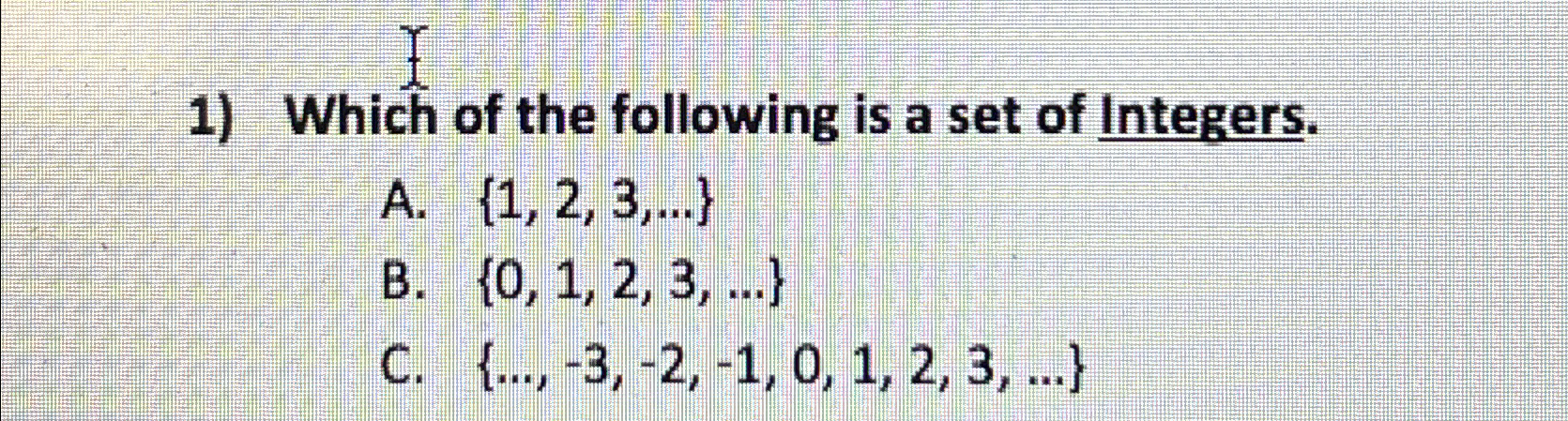Solved Which of the following is a set of | Chegg.com