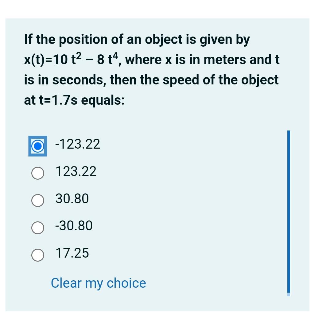 Solved If the position of an object is given by | Chegg.com