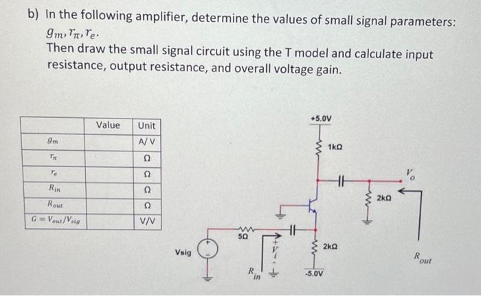 Solved Given B 100 Vbe 0 7v For Non And Ves 0 7v For