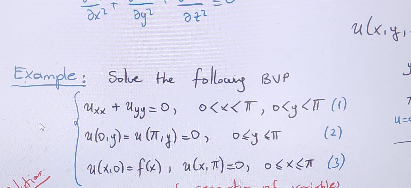 Solved U(x,y, Example: Solve The Following BVP | Chegg.com