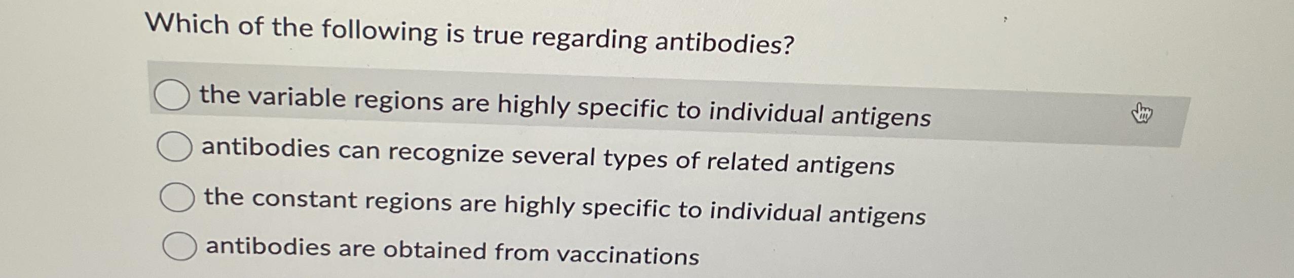 Solved Which of the following is true regarding | Chegg.com