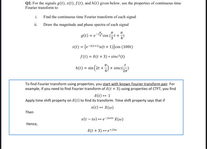 Solved HW 3-2 Signals g1(t)=103Π(103t) and g2(t)=δ(t) are