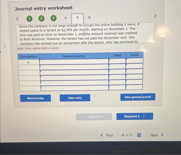 Solved Journal Entry Worksheet Since The Company Is Not | Chegg.com