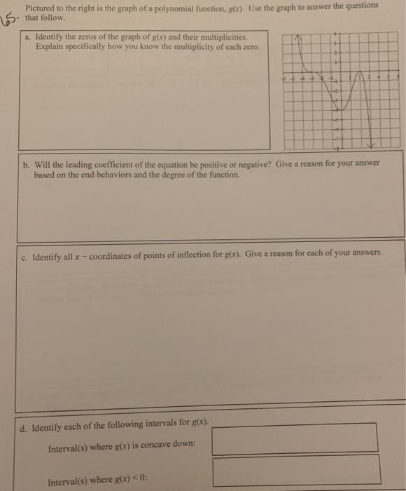 Solved 15 Pictured to the right is the graph of a polynomial | Chegg.com